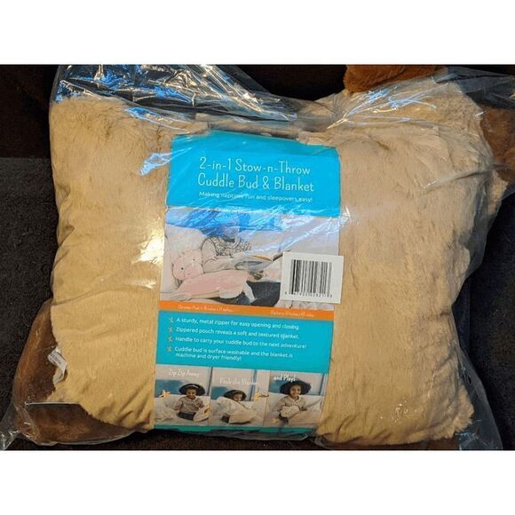 NEW Animal Adventure Dog Beige, Brown Polyester Throw, 18" x 9.5" - Picture 2 of 5